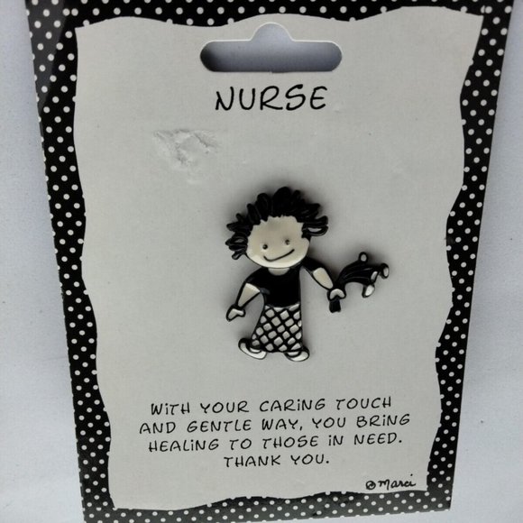 Papel Giftware Children Of The Inner Light Nurse Pin Brooch Signed Marci Girl - Picture 2 of 5